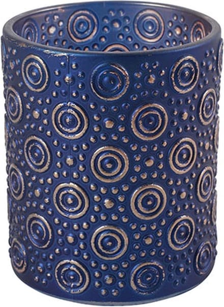 Theelichth ro Hailey M blauw/zilver