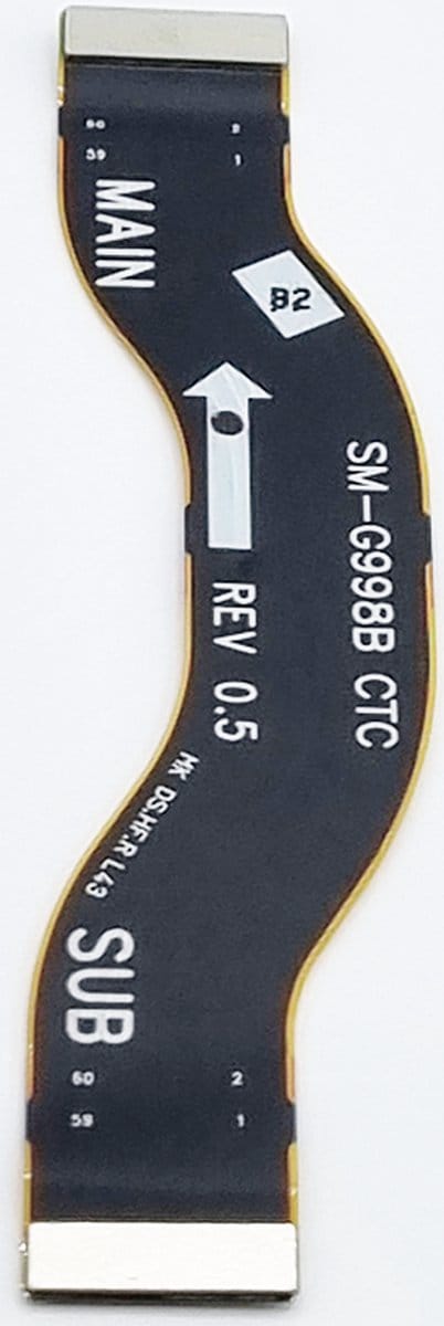 Moederboard Flex Kabel Geschikt voor Samsung Galaxy S21 Ultra – Premium – Zwart