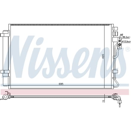 Condensator, airconditioning NISSENS 940595