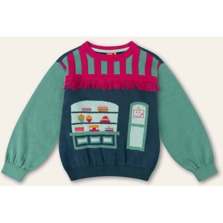 Oilily Keek Trui- maat104/4yr Bristol Blauw