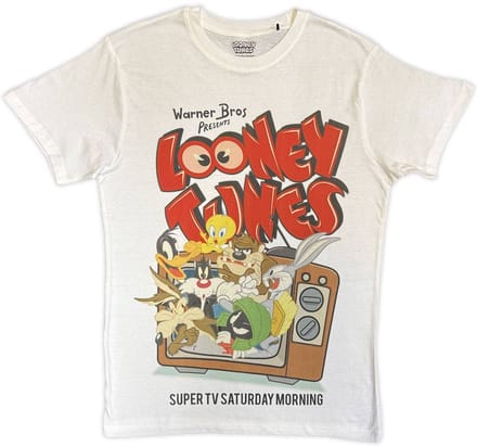 Looney Tunes - TV Heren Tshirt - M - Wit