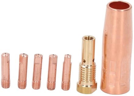Laspistool Accessoires - Mondstuk Tips - Lasprojecten Uitvoeren - Goede Warmtebestendigheid - 0.8mm 5 Stuks - Messing