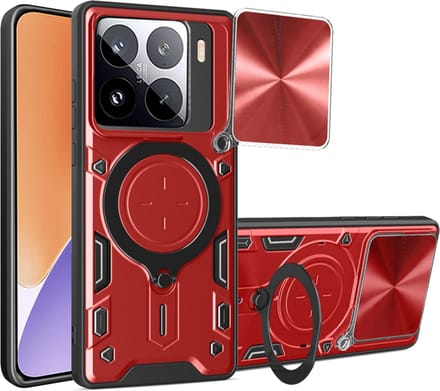 Hoesje geschikt voor Xiaomi 15 - Techsuit CamGuard Pro Back Cover - Rood