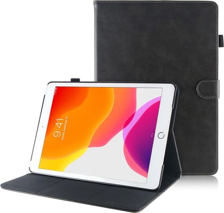 Dasaja leren hoes / case grijs geschikt voor iPad 9.7 (2017) / (2018)