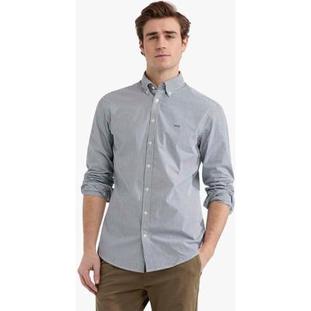 McGregor Striped Poplin Shirt Navy Größe: S | Casual hemden Outlet | Herren | Blau