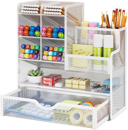 Unyqoos ® Bureau Organizer met Multifunctionele Opbergmogelijkheden voor Thuis en Kantoor