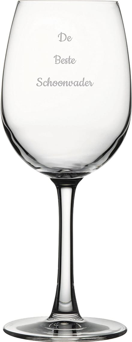 Gegraveerde witte wijnglas 36cl De Beste Schoonvader
