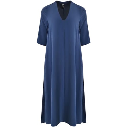 Lange Crêpe Jurk Dames Mat Fashion