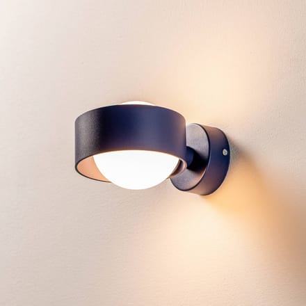 Argon Wandlamp Mado van staal, blauw, 1-lamp