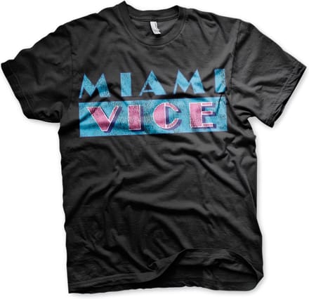 Miami Vice T-shirt met vervaagd logo UV-1-MV002-H49-11