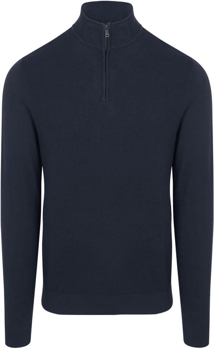 McGregor Half Zip Trui Merinowol Navy - Maat XXL - Heren - Pullovers