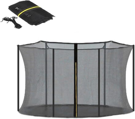 Trampoline Net - Veiligheidsnet Trampoline - Veilig Spelen - Dubbele Ingang - Tot 4 meter - Zwart