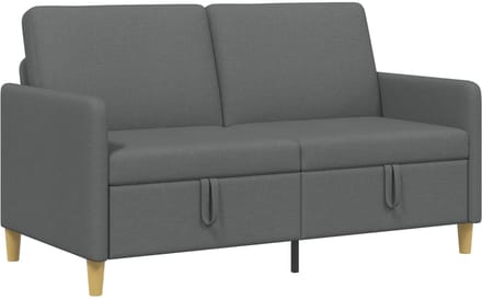 vidaXL - Sofa - met - Opbergruimte - Donkergrijs - 152 - x - 78 - x - 87 - cm - Polyester