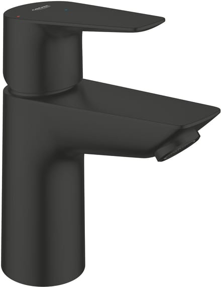 GROHE Start Edge S-Size Wastafelmengkraan – Energiebesparend (ES) – Loodvrij (GROHE Zero) – Push-Open – Matte Black