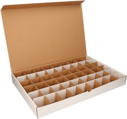 Sorteerdoos - 54 vakjes - karton - 54 x 32 cm - opbergdoos
