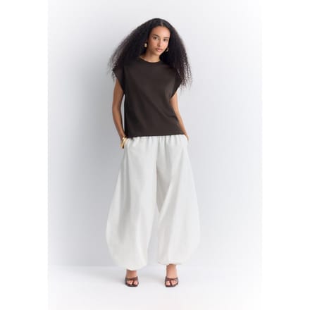 Stradivarius B06 Basic T-shirt met verlaagde schouder  Bruin XL