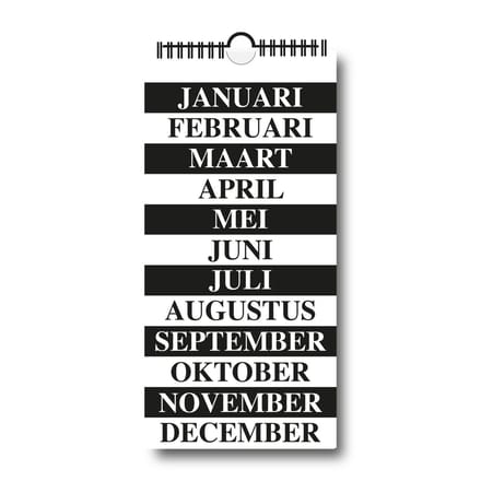 Verjaardagskalender zwart/wit