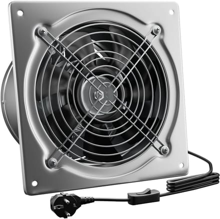 Krachtige Afzuigventilator 200 mm met Schakelaar - Hoog Debiet