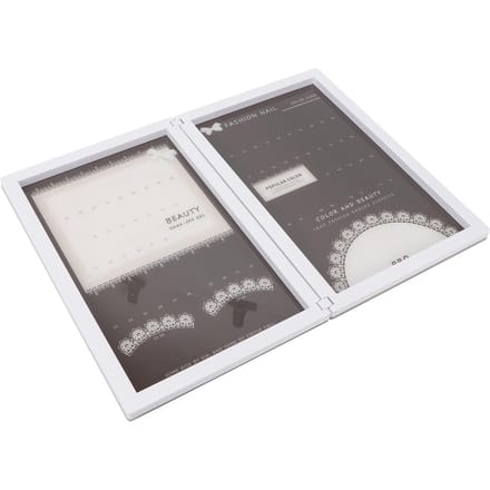 Leeg Nagellakkleurkaart Displayboek Magnetische Sluiting Waterdichte Nail Art Displaydoos white