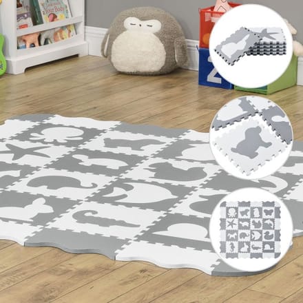 Kinderpuzzelmat - Timon - 36-delig - Bestaande uit letters & cijfers
