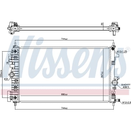 Radiator, motorkoeling NISSENS 606049