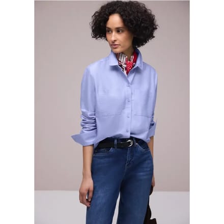 Overhemdblouse met borstzakken