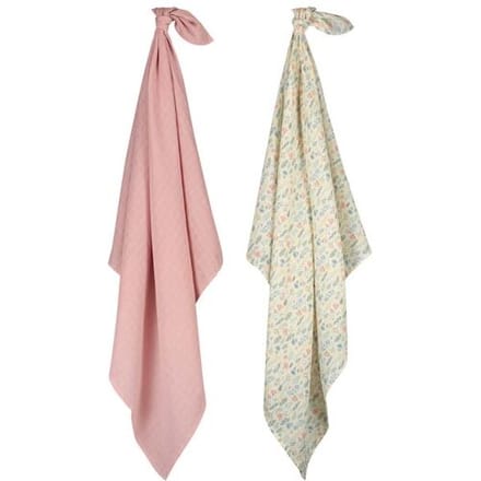 Prénatal hydrofiele multidoeken bloemen 2 stuks Pink dames