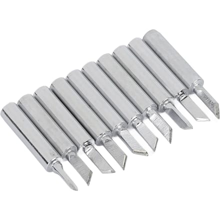 10 Pièces Pointes de Fer à Souder de Rechange Station de Soudure Électrique Accessoires d'Équipement de Soudage avec Trou