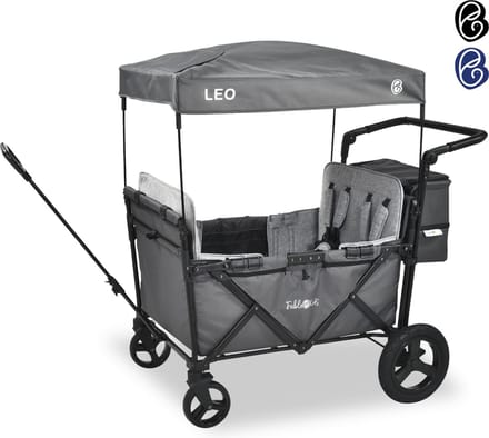FableKids LEO X4Plus Opvouwbare wagen met dak Fossil Grey