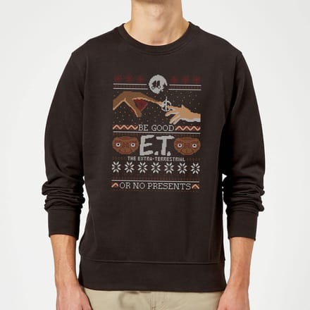 E.T. the Extra-Terrestrial Be Good Or No Presents Kersttrui - Zwart - L