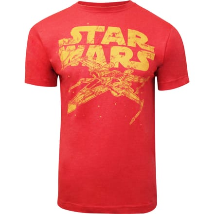 Star Wars Heren X-Wing Heather Logo T-shirt (Rood/Geel)