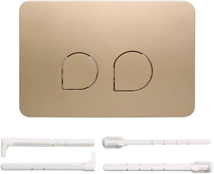 Toilet Spoelknop - Dubbele Systeem - Water Besparen - Efficiënt Dual Flush - 246 x 146 mm - Mat Goud