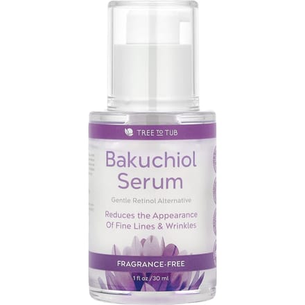 Tree To Tub, Bakuchiol Serum, Geurloos, 1 fl oz (30 ml) gray