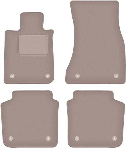 Beige velours vloermatten voor: BMW 7 G12 sedan lang (2015-)