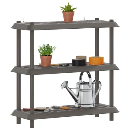 vidaXL - Plankenunit - 3-laags - 100 - x - 40 - x - 96 - cm - PP - Lichtgrijs
