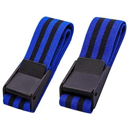Ceinture d'entraînement BFR à restriction du flux sanguin haltérophilie muscle occlusion sangle élastique bras a amélioré la pression musculaire boucle facile blue