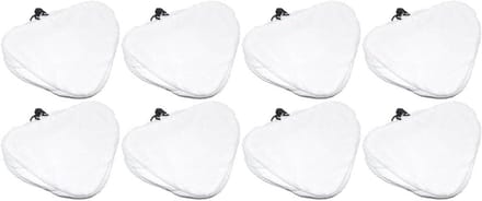 Stoomreiniger Pads - Microvezel Doeken - Vloeren Reinigen - Driehoekige Hoofd - 8 Stuks - Wit