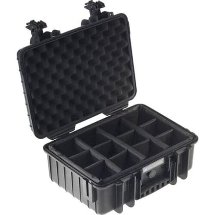 B&W International Type 4000 Outdoor Case incl. vakindeling - zwart