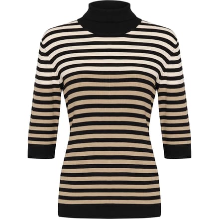 Geribde col roulé pullover voor dames CULTURE Annemette