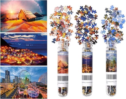3-Pack Mini Legpuzzels 150 Stukjes voor Volwassenen en Kinderen - Compacte Puzzels 15x10 cm