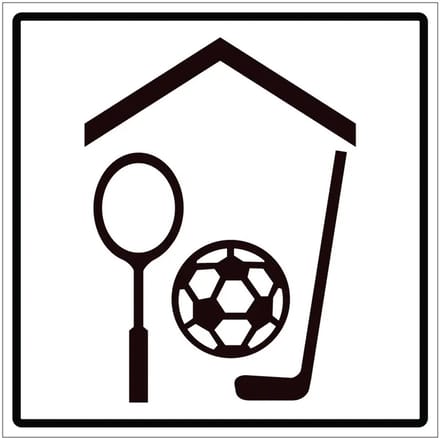 Sporthal bord | gecoat dibond materiaal | 30 x 30 cm