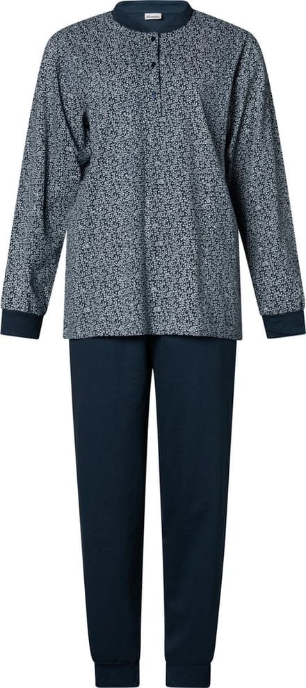 Lunatex dames pyjama - maat M - Porto spring flower - marine