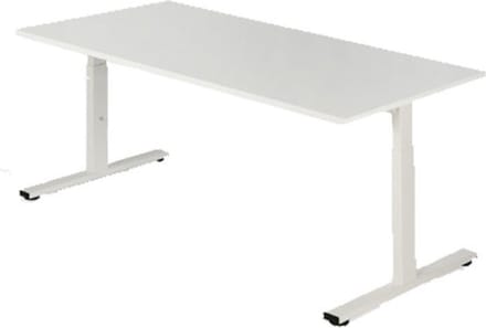 Presto R - Zit bureau - Slinger - 65-89 cm -  180x80  -  Wit  -  Wit frame