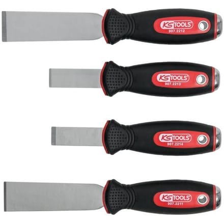 ROESTVRIJSTALEN beitelset, 4-delig KS Tools 907.2210