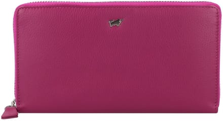 Braun Büffel Joy Portemonnee RFID-bescherming Leer 19 cm - Dames - Horizontaal - purple plum