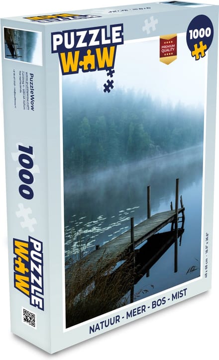 Puzzel Natuur - Meer - Bos - Mist - Legpuzzel - Puzzel 1000 stukjes volwassenen