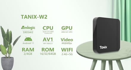 4K Media Player met Amlogic S905W2, 4GB RAM en 32GB ROM – Dubbel WiFi en Bluetooth 4.2