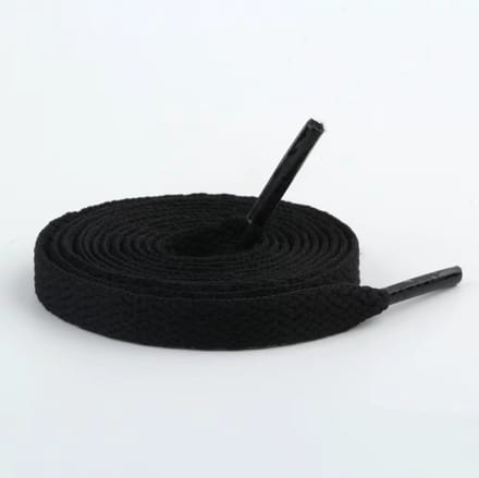 Go Go Gadget - Veters - Plat - Schoenveters - 6mm - 120cm - 1 paar - Zwart