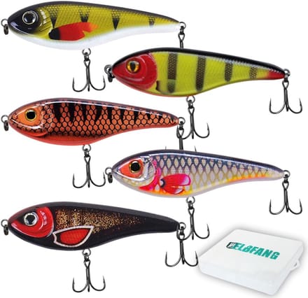Kunstaas Set - Roofvis Lokaas - Vissen op Snoek - Slow Zink Model - 5 Stuks 90mm - Multi