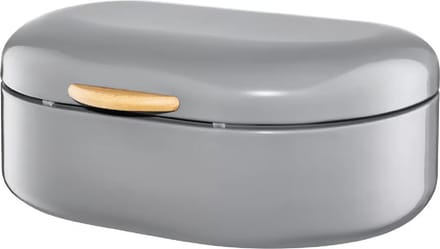 Ambition - Broodtrommel met houten handvat - Staal - Grijs 35 cm, Olivier